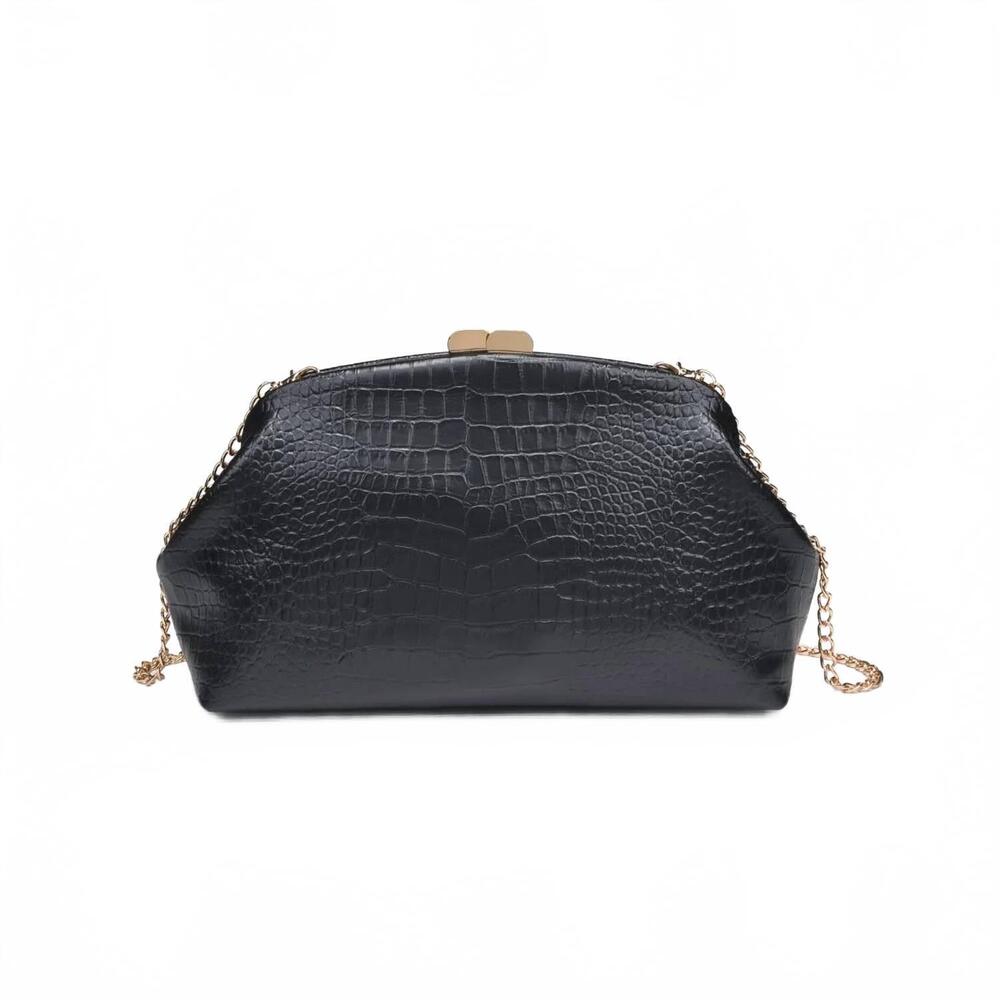 NEW MODA LUXE women's camille clutch in black